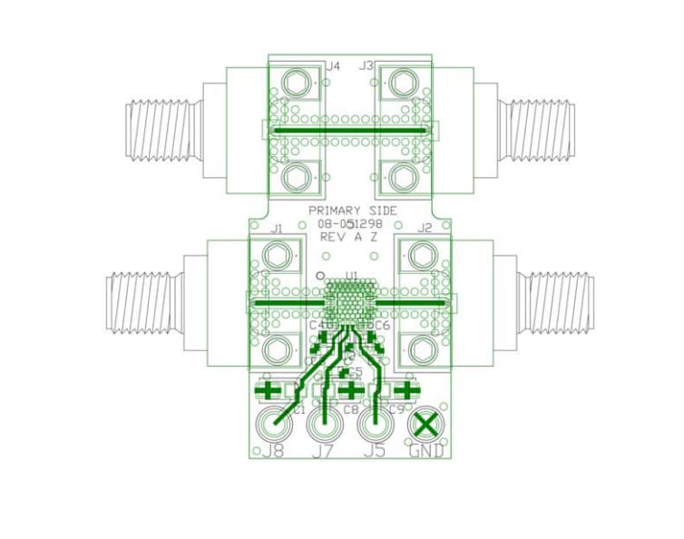 Schaltungsanordnung - Analog Devices Inc. ADMV8420-EVALZ Evaluierungsboard